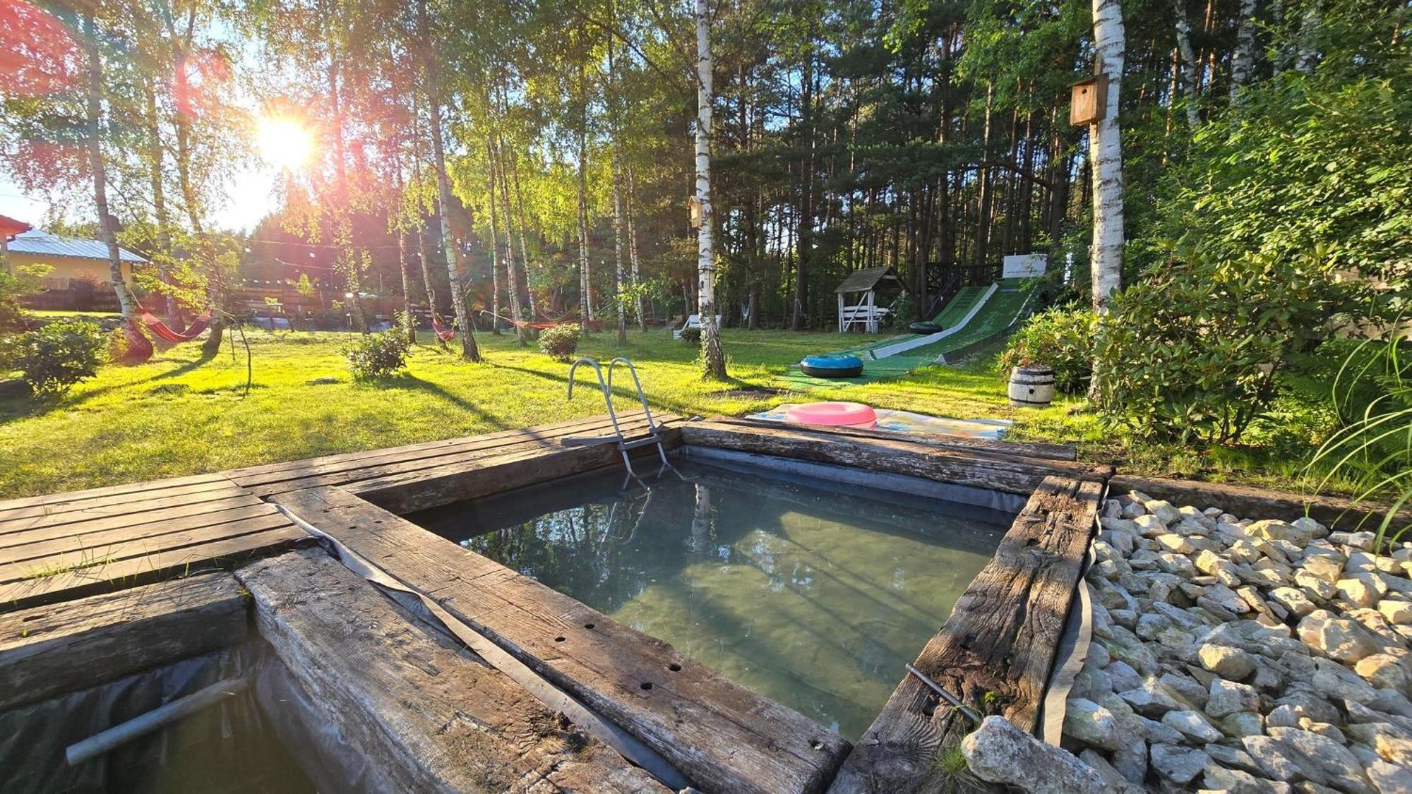 Vip Village Las Woda Rower - Podgrzewany Basen, Balia, Sauna Miedzierza エクステリア 写真